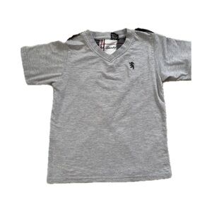 English Laundry By Christopher Wicks Boy's Grey solid plane T-Shirt Cotton